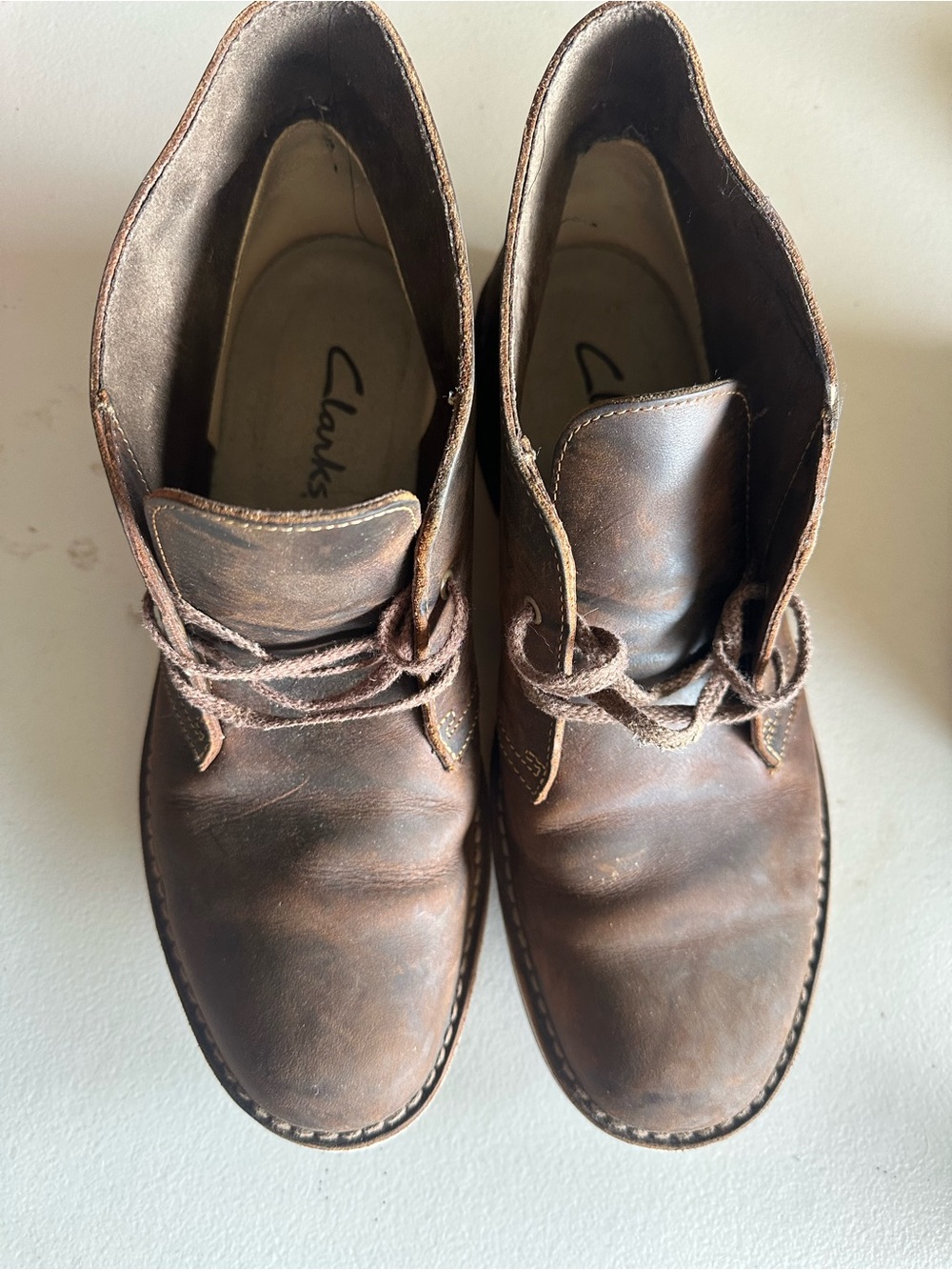 Clarks Men’s Brown Leather Chukka Boots 9.5
